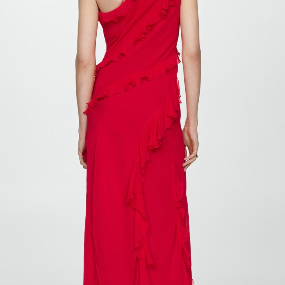 Elegant Red One-Shoulder Dress